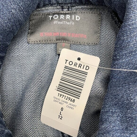 NEW Torrid Women's Tencel Chore Jacket Barn Coat Lightweight Jean Jacket Large - Picture 6 of 10
